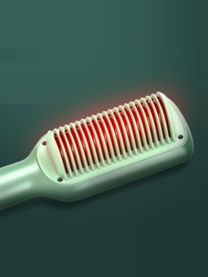 Trendsi fast heating straightening comb with North American plug and gum leaf design for sleek hair styling.
