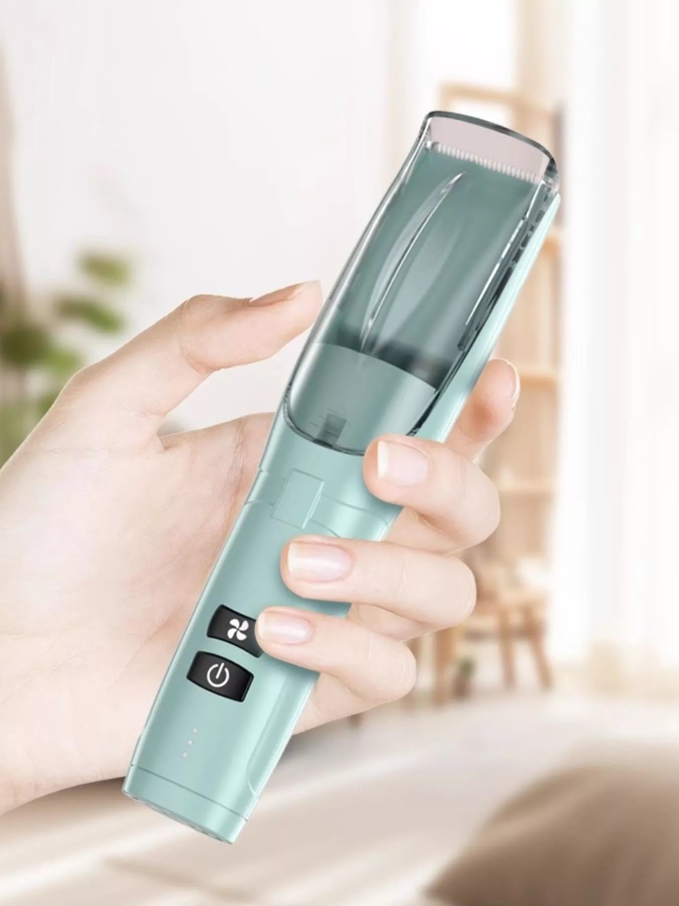 Trendsi low noise hair clipper with ergonomic design, featuring a sleek body and adjustable blades for precise hair cutting.