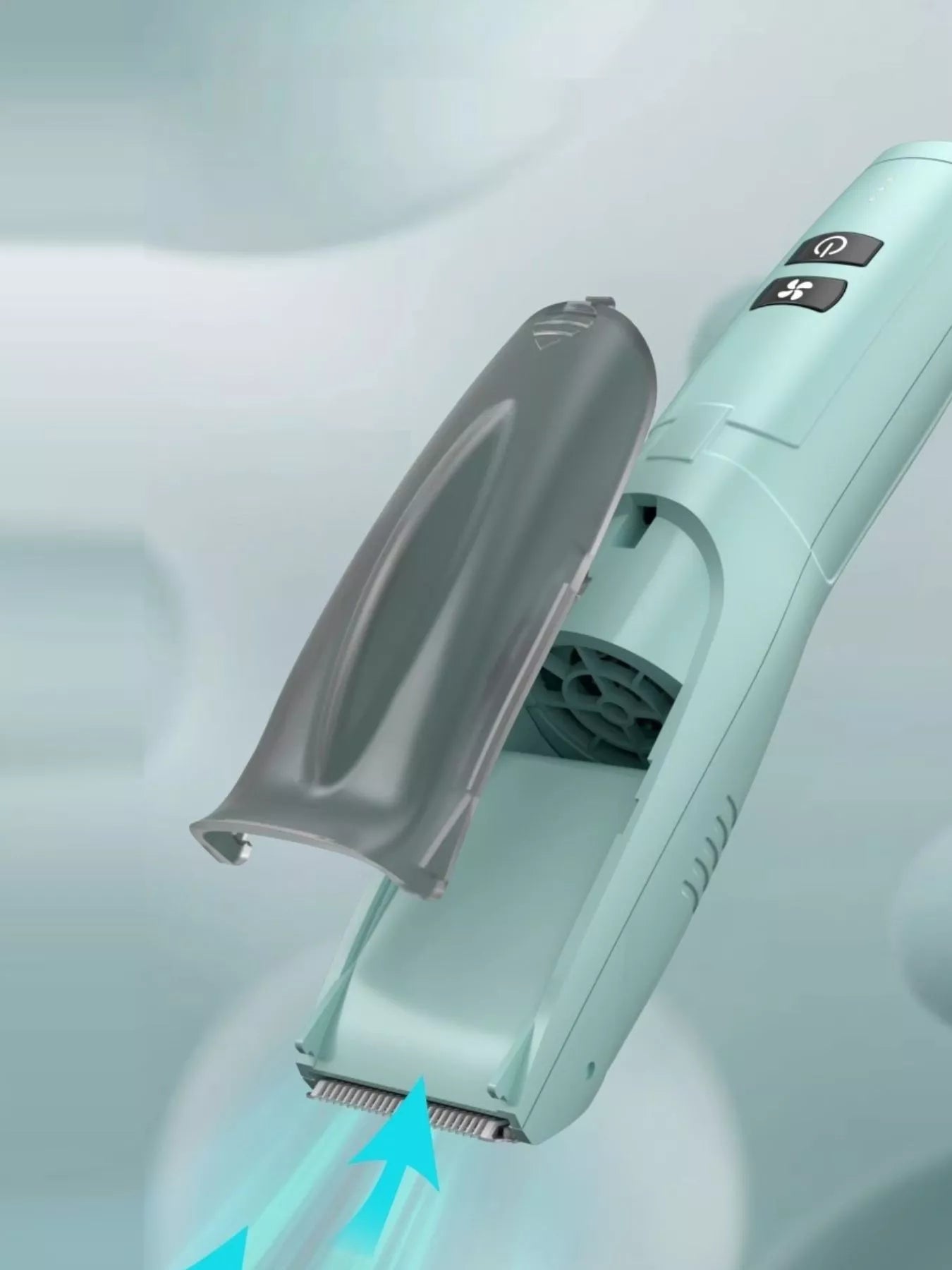 Trendsi low noise hair clipper with a gum leaf design, compact and quiet for precise grooming.