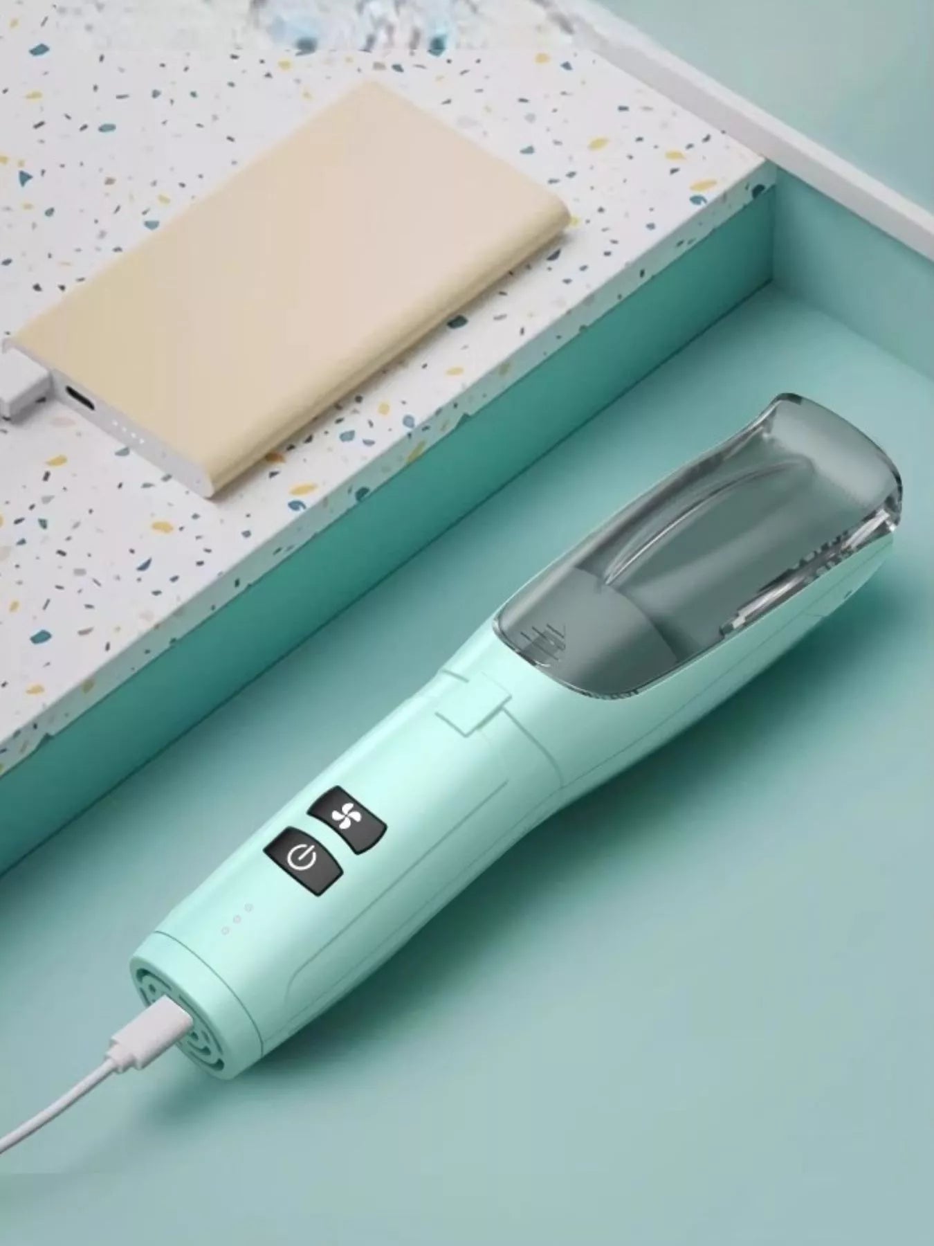 Low noise hair clipper by Trendsi with a gum leaf design, featuring a sleek, compact style for easy hair trimming.