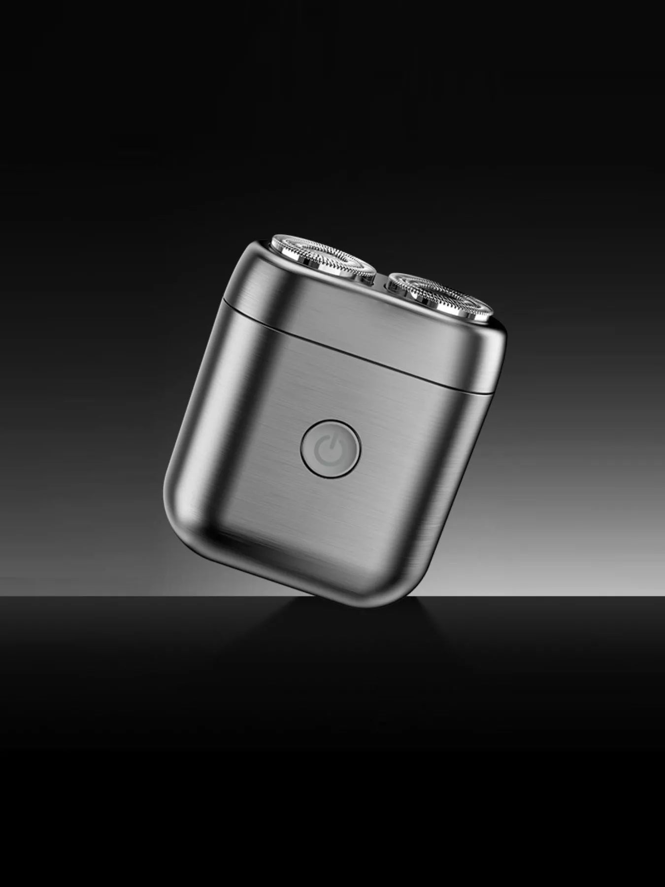 Waterproof electric shaver with sleek design, ideal for waterproof grooming, branded by Trendsi, shown with close-up of shaver head.