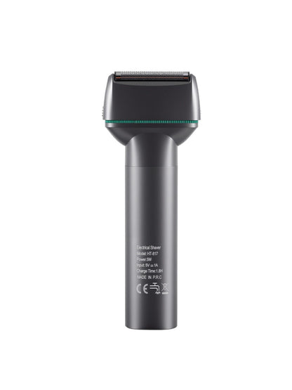 Rechargeable electric shaver with LED display by Trendsi, featuring a sleek gunmetal finish and ergonomic design for close shaving.