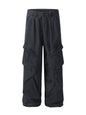 Men's loose fit cargo pants in haze gray by Trendsi, featuring multiple pockets and relaxed style for casual wear.