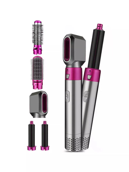 Trendsi hot pink adjustable temperature curling iron with European plug and ergonomic handle for styling versatility