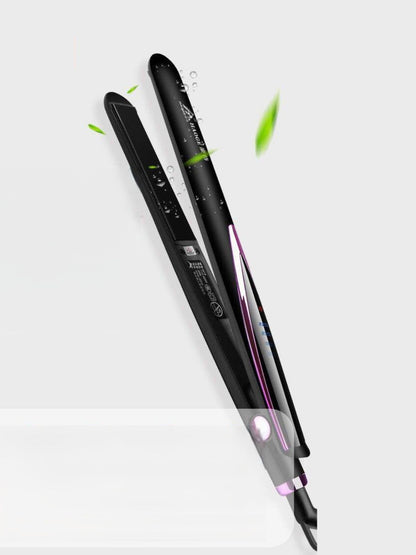 Hot pink Trendsi adjustable temperature hair straightener with sleek design and digital controls for versatile styling.