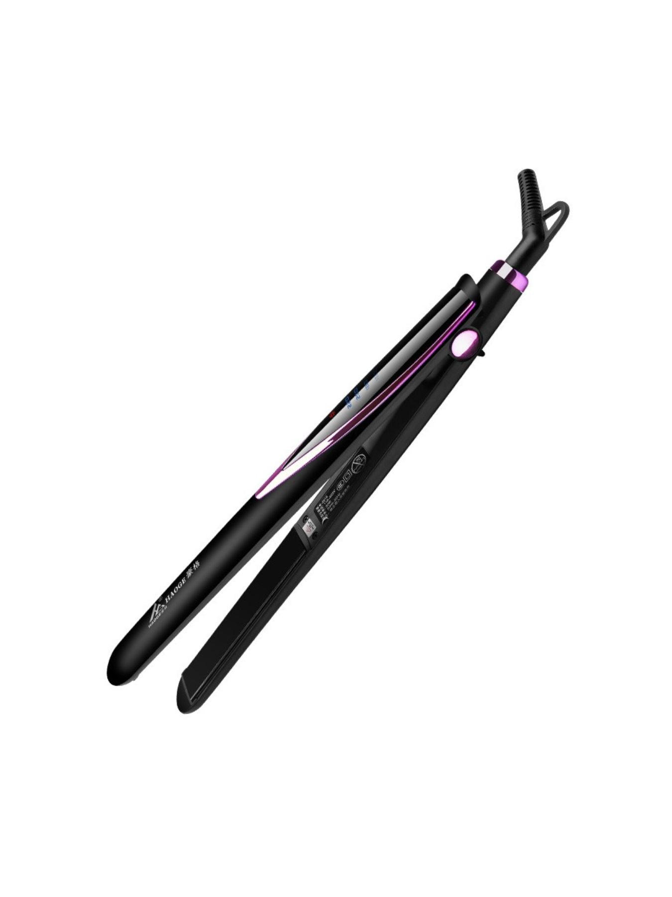 Trendsi hot pink adjustable temperature hair straightener with ceramic plates and ergonomic design.