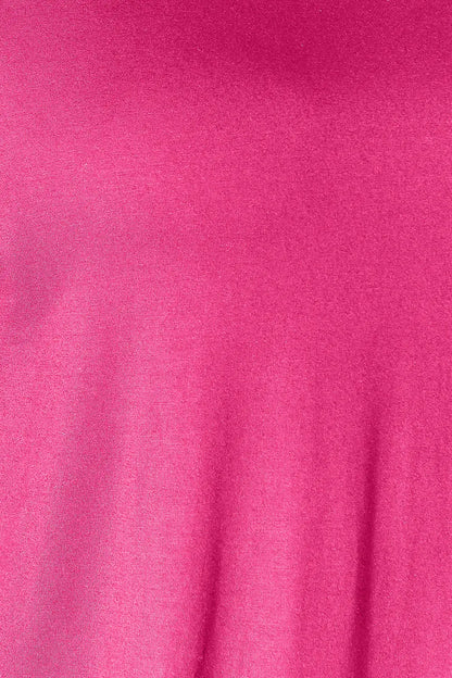 Hot pink double take full-size round neck slit top and matching pants set by Trendsi, styled for a chic, casual look.