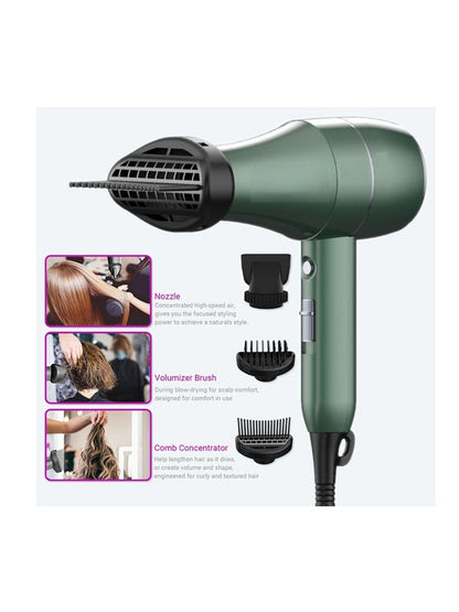 Trendsi multi-speed household hair dryer in iron gray with European plug, showcasing adjustable airflow settings and compact design.
