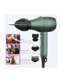Trendsi multi-speed household hair dryer in iron gray with European plug, showcasing adjustable airflow settings and compact design.