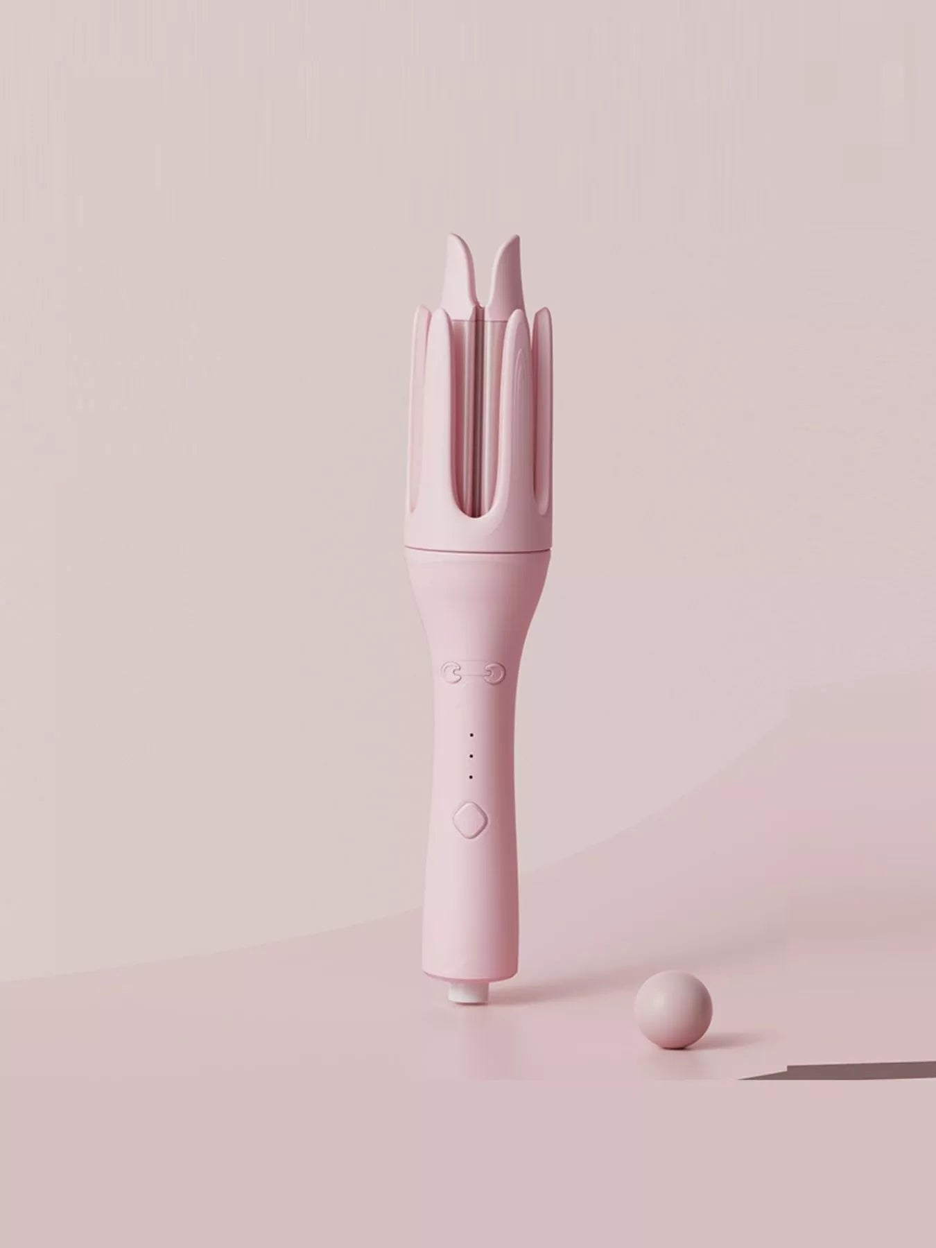 Trendsi automatic rotating ceramic curling iron with ivory finish and European plug for effortless, even curls.