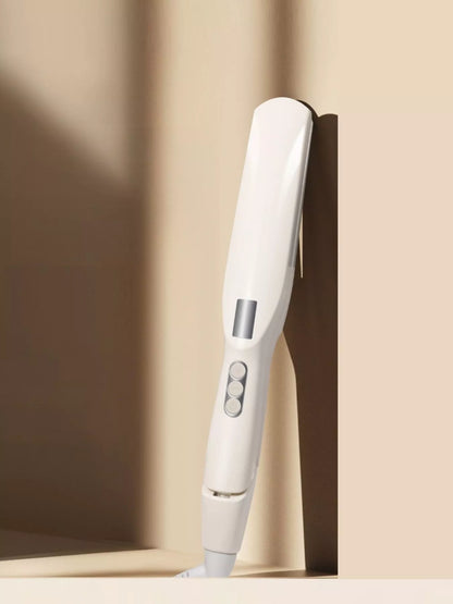 Trendsi cordless rechargeable hair straightener in ivory with European plug, sleek design for straightening hair on the go.
