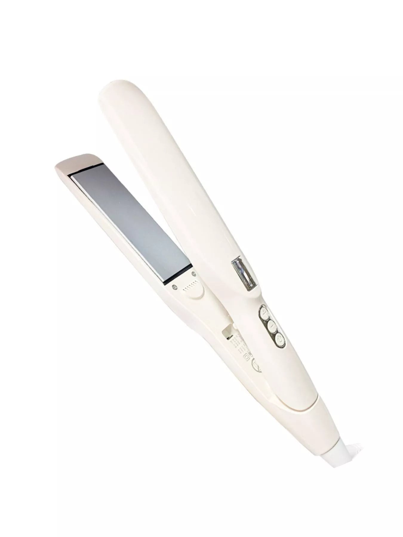 Trendsi cordless rechargeable hair straightener in ivory with European plug, sleek styling tool for smooth, straight hair.