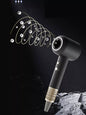 Ivory household hair dryer with negative ion technology and North American plug, quick-drying and lightweight for easy styling.