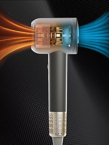 Ivory Trendsi household hair dryer with negative ion technology, quick drying, North American plug, compact and lightweight.