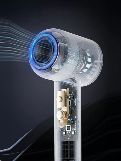 Trendsi ivory household hair dryer with negative ion technology, quick-drying design, North American plug, for fast and smooth styling.