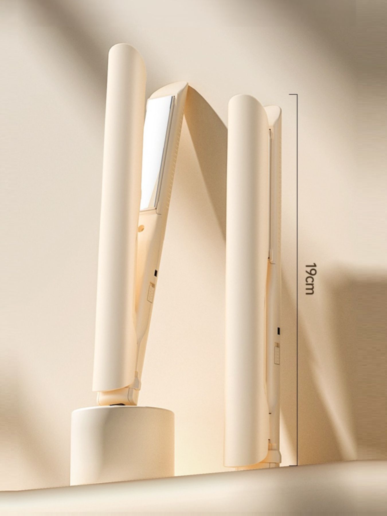 Ivory Trendsi cordless rechargeable hair straightener with sleek design and portable, easy-to-use styling tool.