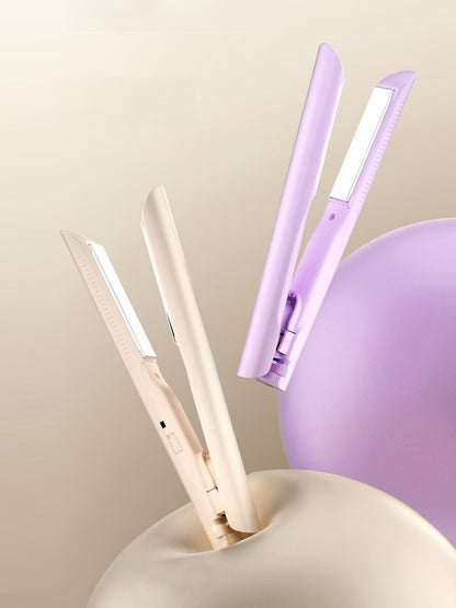 Trendsi cordless rechargeable hair straightener in ivory, featuring sleek design and compact, portable styling tool for smooth hair.