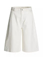 Men's ivory wide-leg capris from Trendsi, featuring a relaxed fit and casual style, perfect for comfortable summer wear.