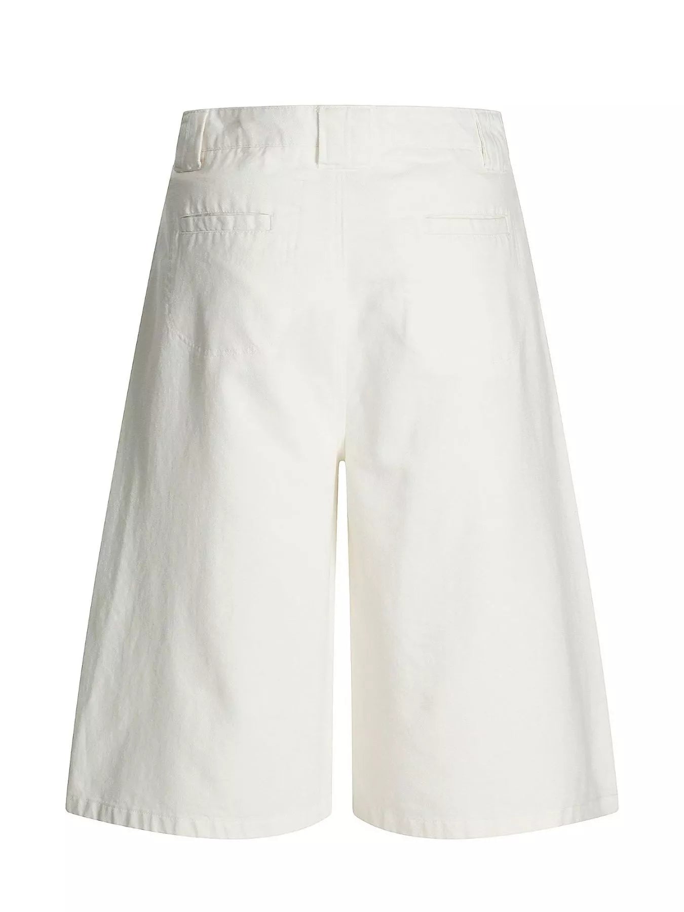 Men's ivory wide-leg capris by Trendsi, featuring a relaxed fit and casual style, displayed on a mannequin.