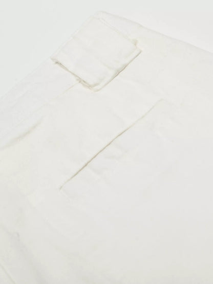 Men's ivory wide-leg capris by Trendsi, featuring a relaxed fit and lightweight fabric, perfect for casual or summer wear.