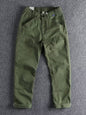 Men's plus size casual cargo pants with elastic waist in khaki color, featuring multiple pockets and relaxed fit from Trendsi.