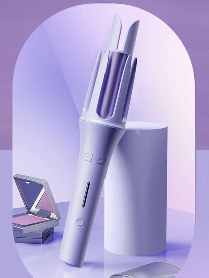 Lavender automatic hair curling iron by Trendsi with European plug for effortless curling and styling.