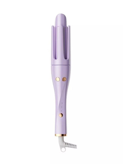 Trendsi automatic rotating ceramic curling iron with lavender handle and European plug for easy styling.