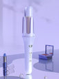 Lavender automatic rotating hair curling iron from Trendsi with European plug, showcasing its sleek design and rotating barrel.