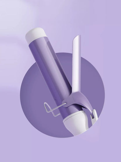 Lavender Trendsi fast heating curling iron wand with European plug, featuring a sleek design for quick, effortless curls.