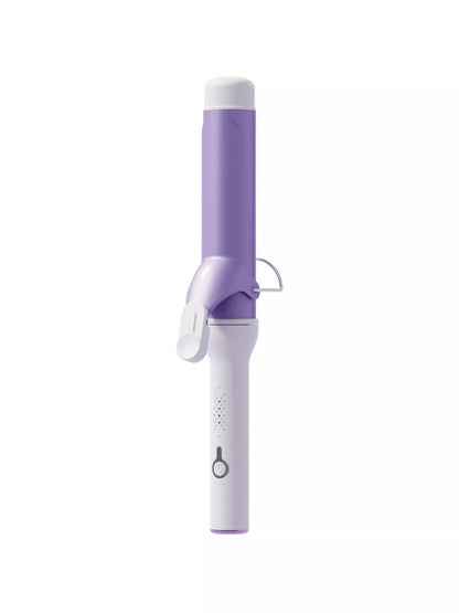 Lavender Trendsi fast heating curling iron wand with European plug, showcasing its sleek design and ceramic barrel for smooth curls.