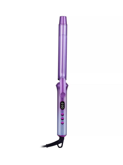Lavender Trendsi temperature-control curling iron with European plug, showcasing its sleek design and adjustable heat settings.