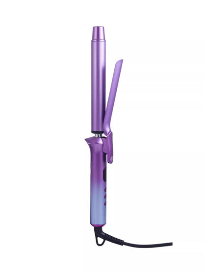 Lavender Trendsi temperature-control curling iron with European plug and heat settings for salon-quality styling.