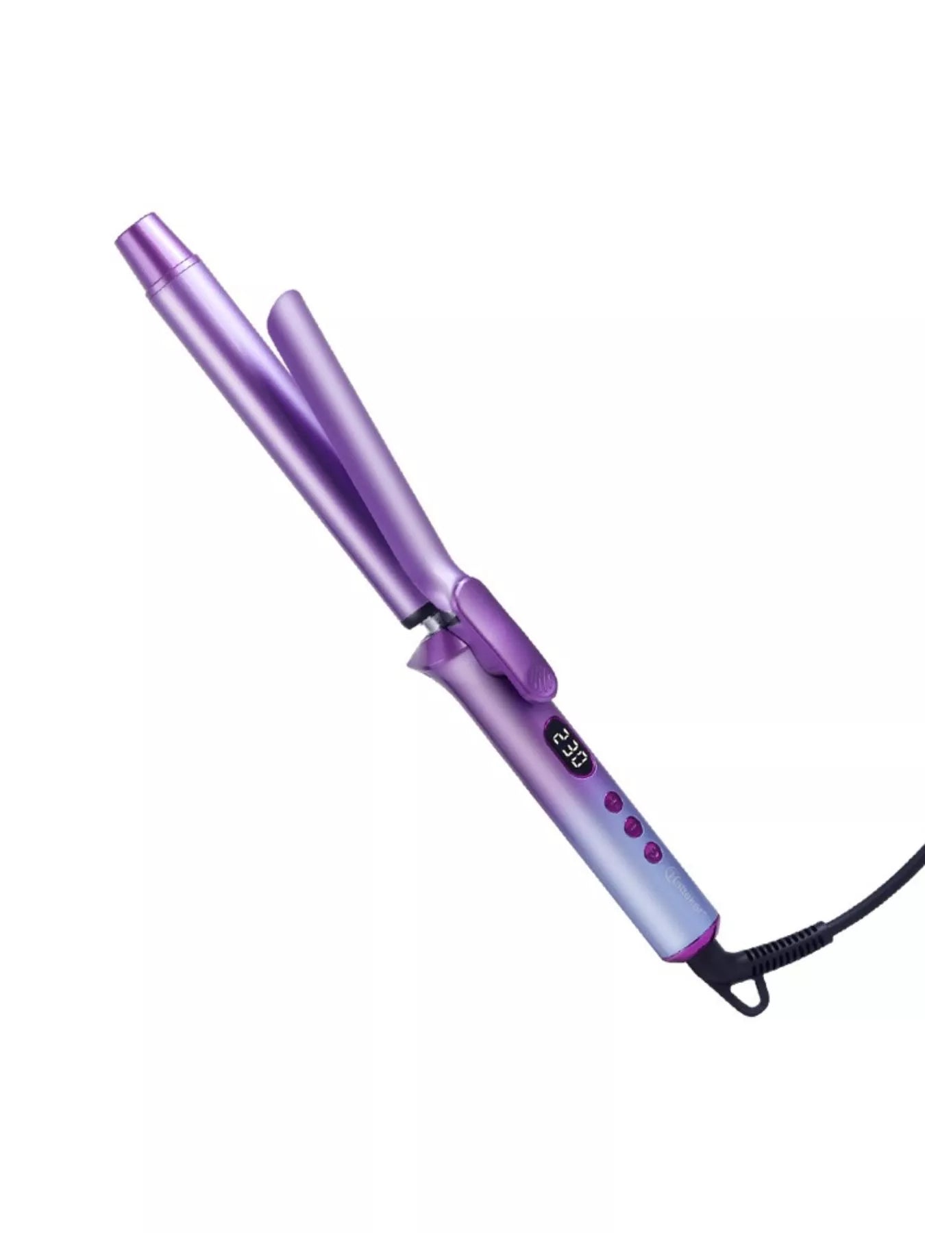 Lavender Trendsi temperature-control heating curling iron with European plug, featuring adjustable heat settings for styling.