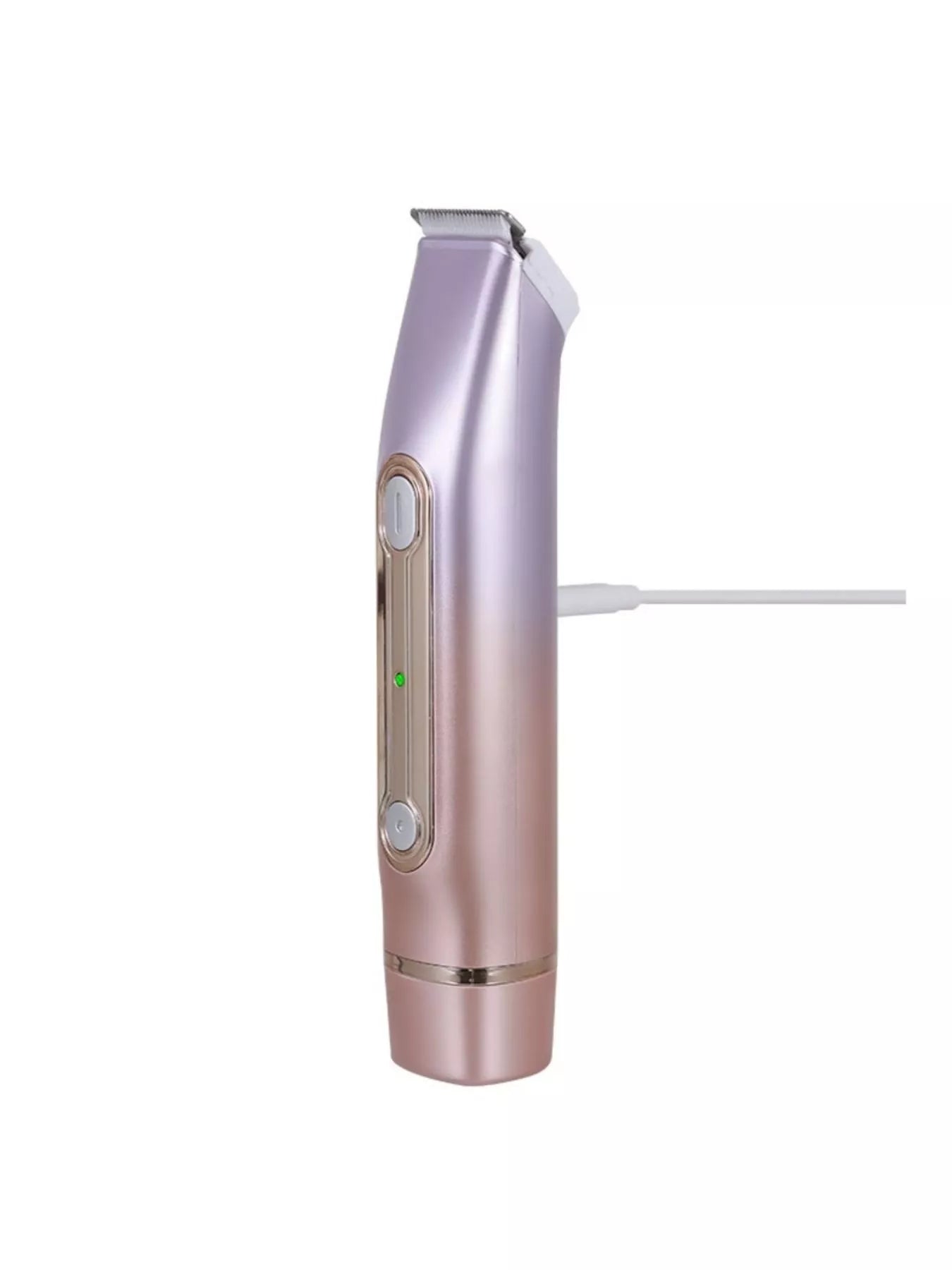 Lavender 2-in-1 painless electric hair removal device by Trendsi, showing the compact handheld design and control buttons.