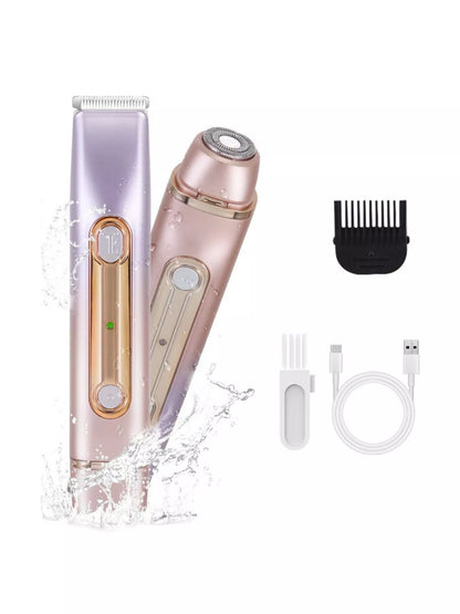 Lavender 2-in-1 painless electric hair removal device by Trendsi, showing the sleek compact design and applicator head.