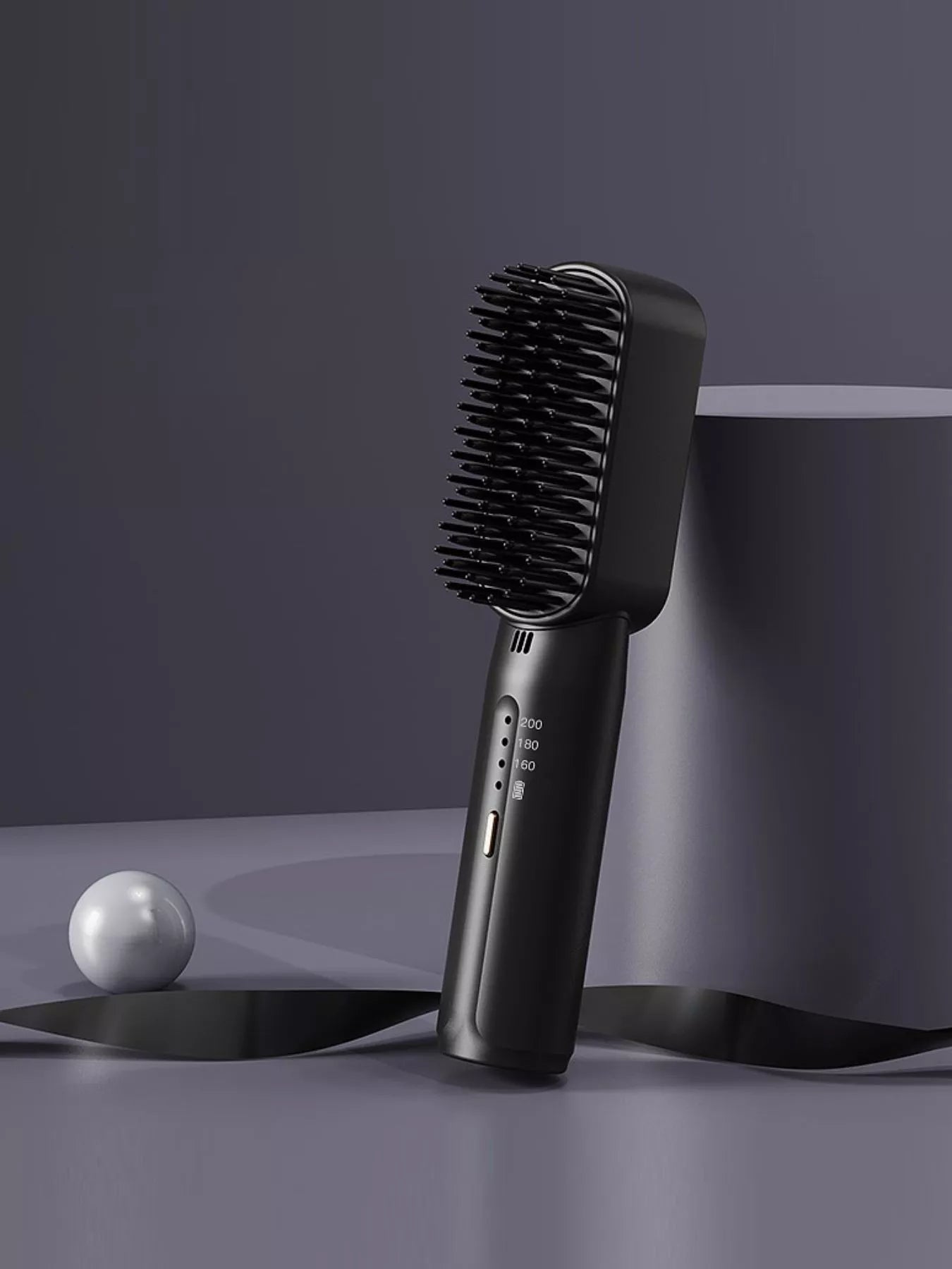 Lavender Trendsi cordless heated straightening comb with ergonomic handle and ceramic plates for smooth, salon-quality hair styling.