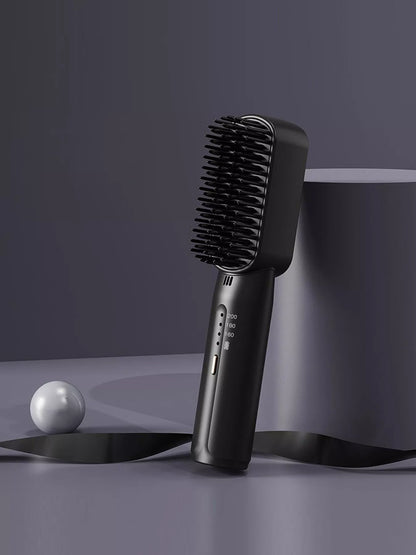 Lavender Trendsi cordless heated straightening comb with ergonomic handle and ceramic plates for smooth, salon-quality hair styling.