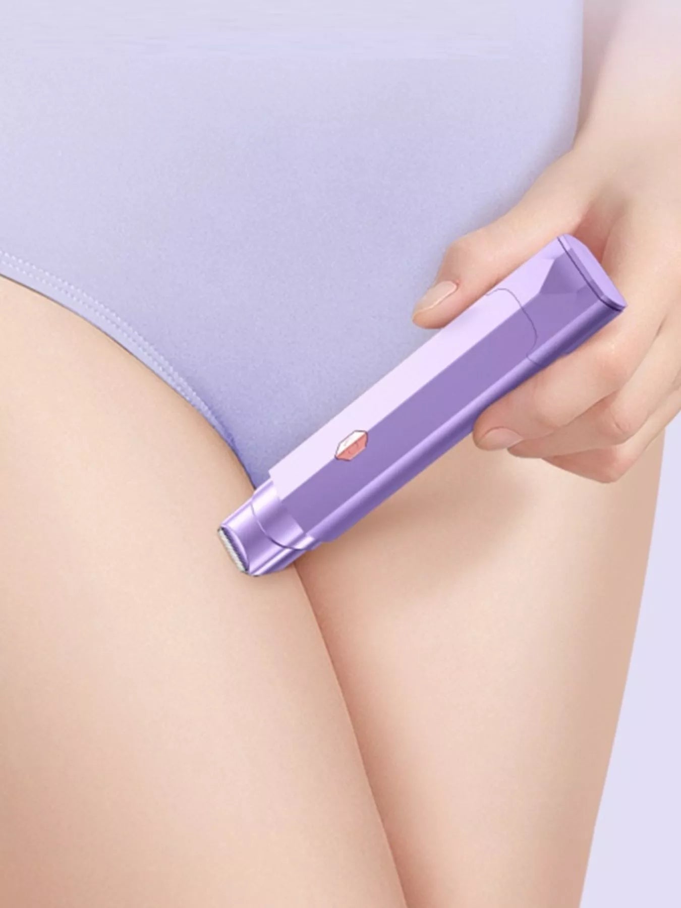 Lavender portable hair removal epilator by Trendsi, compact and handheld for easy use on various body areas.