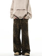 Men's full-size leopard print wide-leg jeans by Trendsi, featuring bold animal print fabric and relaxed fit for a stylish look.