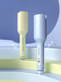 Light blue Trendsi portable cordless curling iron with European plug, compact design for easy styling on the go.