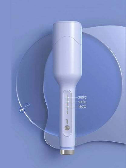 Light blue portable cordless curling iron by Trendsi with European plug, compact design for easy styling on the go.
