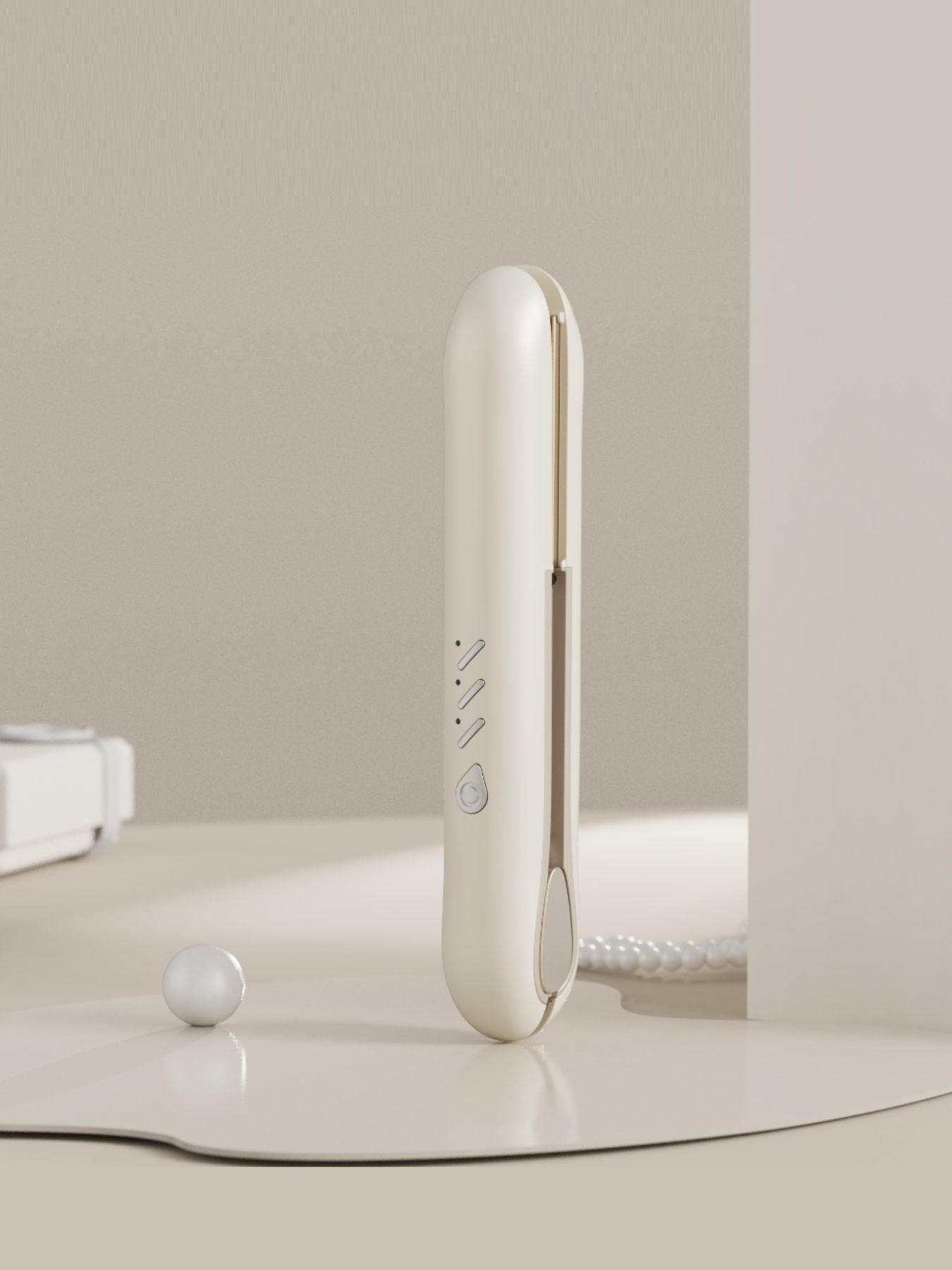 Light blue Trendsi fast heating hair straightener with ceramic plates and ergonomic handle, ready for styling.