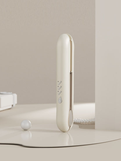 Light blue Trendsi fast heating hair straightener with ceramic plates and ergonomic handle, ready for styling.