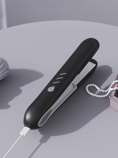 Light blue Trendsi fast heating hair straightener with ceramic plates, designed for quick and sleek styling.