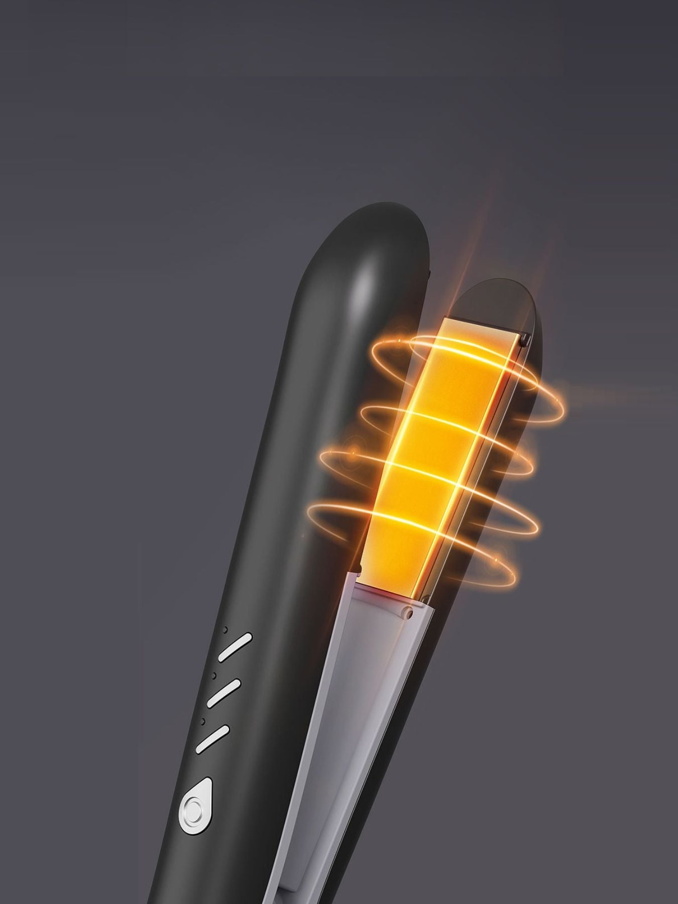 Light blue Trendsi fast heating hair straightener with sleek design and ceramic plates for smooth, shiny hair.