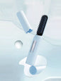 Light blue portable heated straightening comb by Trendsi with a sleek design, perfect for quick hair styling on the go.