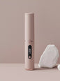 Light blue portable heated straightening comb by Trendsi, compact styling tool with adjustable temperature for quick hair smoothing.