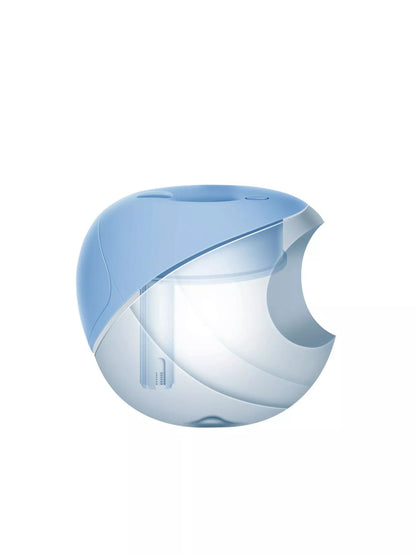 Light blue apple-shaped humidifier by Trendsi, compact design with a smooth finish, ideal for adding moisture to indoor spaces.