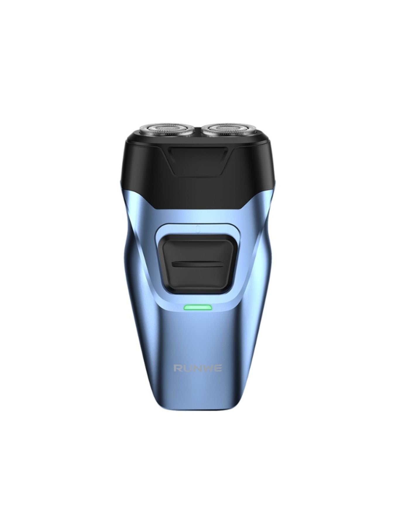 Light blue portable electric foil shaver from Trendsi, compact and lightweight for easy grooming on the go.