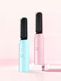 Light blue portable heated straightening comb by Trendsi, compact hair styling tool with adjustable temperature for sleek, straight hair.